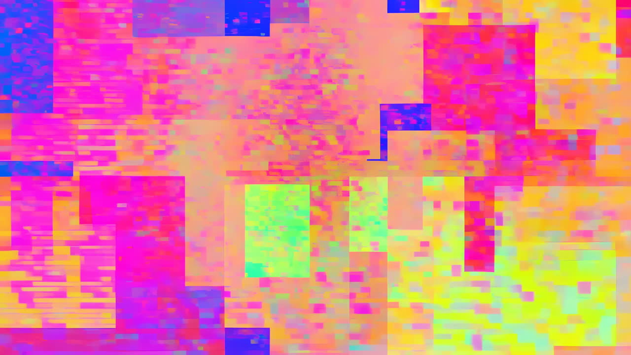 Dynamic Abstract Pixelated Pattern with Shifting Colorful Blocks