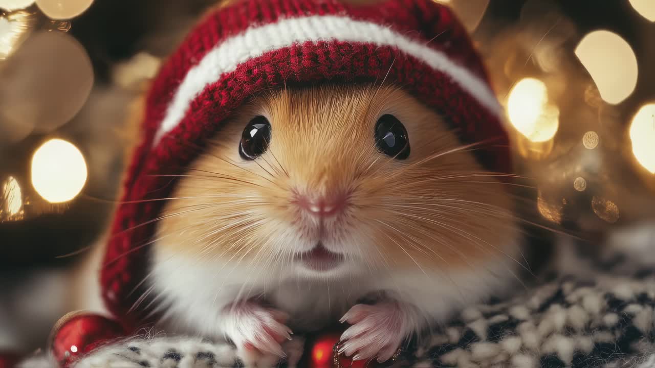 Cute Christmas Hamster
