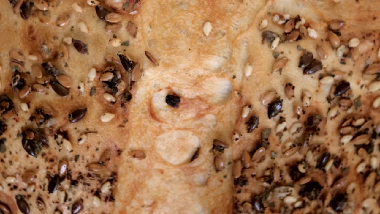 video de comestibles salpicaduras, fondo giratorio