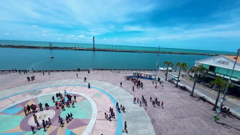 historic square at recife in pernambuco brazil