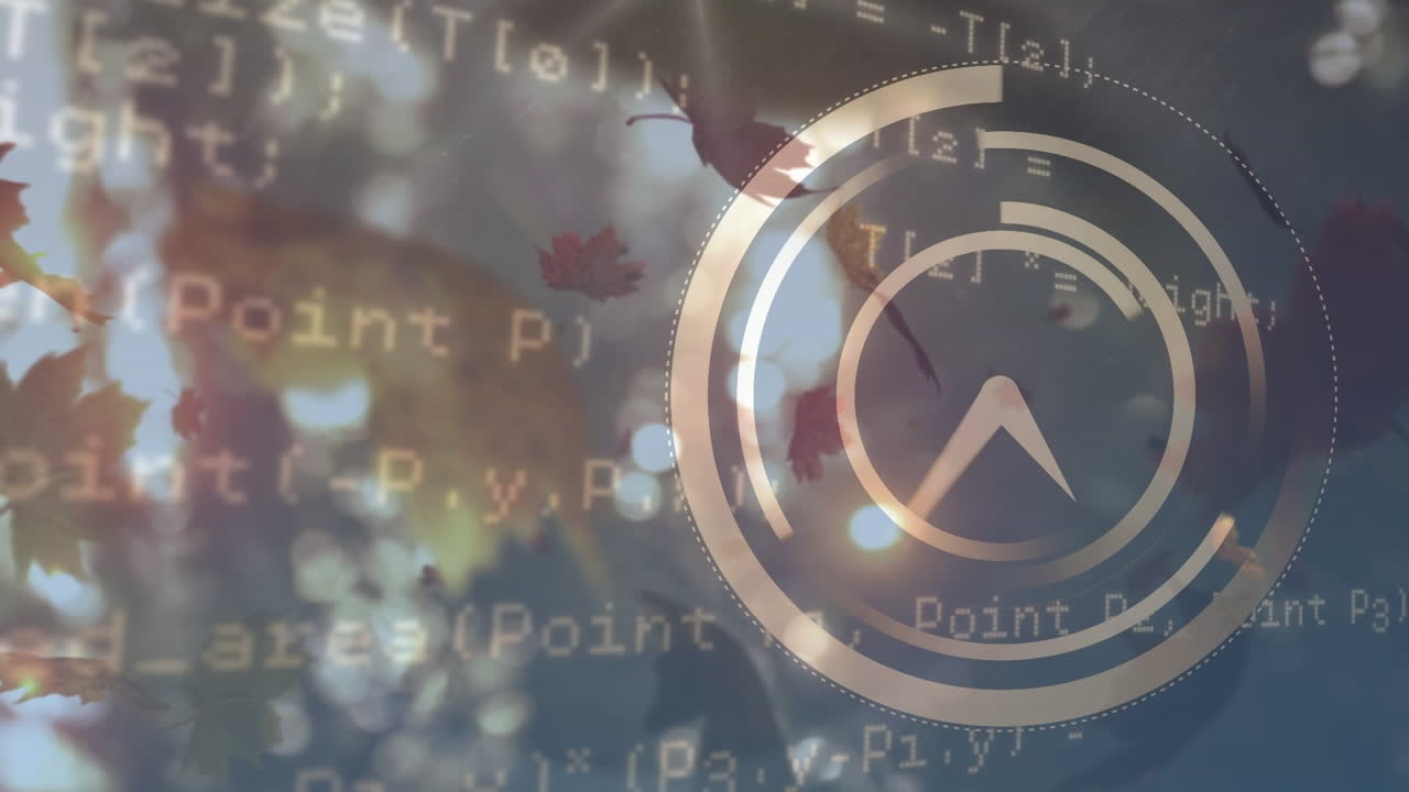 잎과 시계 움직임에 대한 데이터 처리 애니메이션