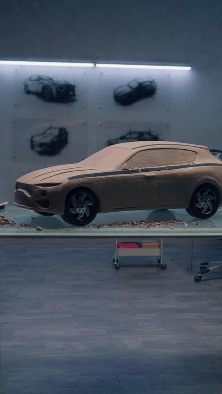 Clay Model of a Car in a Design Studio