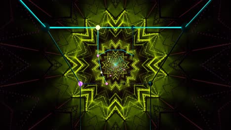 dynamic and intricate patterns flow in a constant loop, featuring bright yellow and green hues. this vibrant display is perfect for engaging viewers in a mesmerizing visual experience
