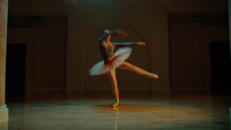 ballet dancer in elegant studio setting