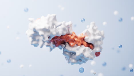 estructura de la proteína con concepto biológico, renderización en 3d.