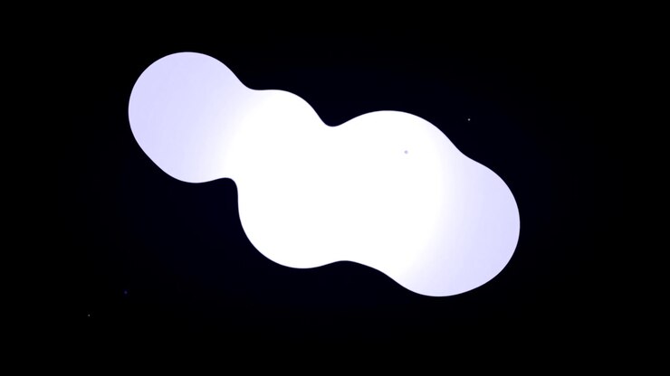 Abstract Liquid Shape Morphing on Dark Background