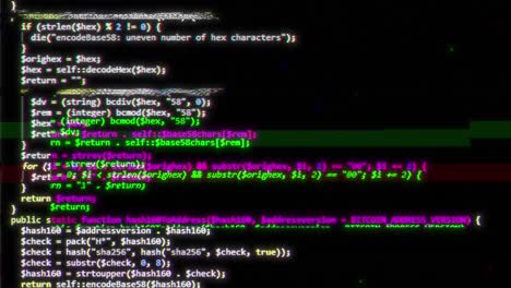 A-simple-source-code-text-animation,-with-an-intentional-distortion-glitch-effect
