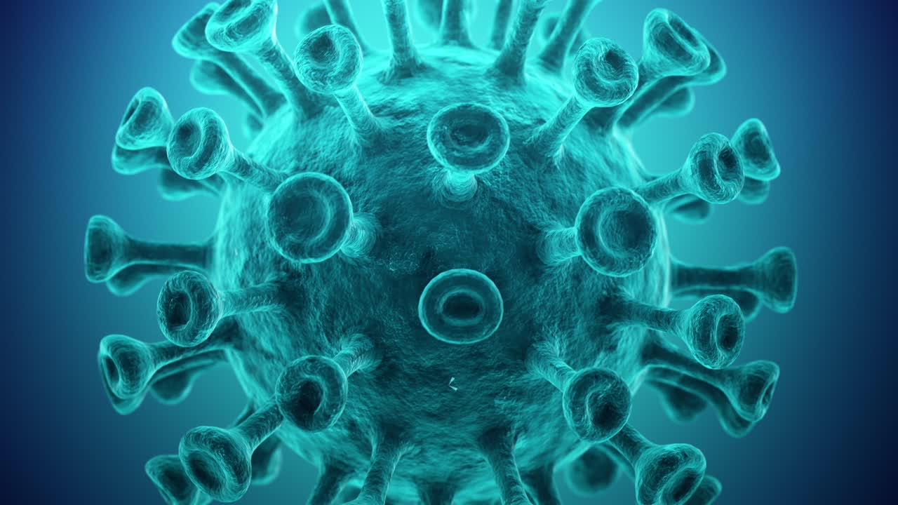 animación del ciclo de fondo del concepto del coronavirus covid-19