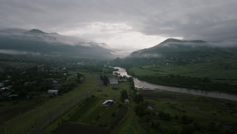 Scenic-Landscape-Of-Suburban-Views-Near-Akhaltsikhe,-Samtskhe-Javakheti,-Georgia