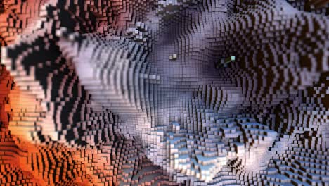 abstracto de arte de voxel en 3d