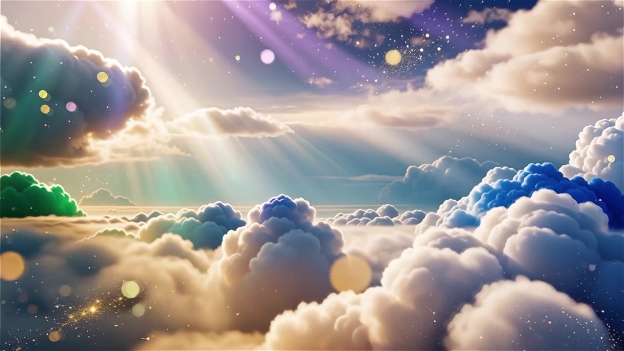 Christian Heavenly Light Worship Background