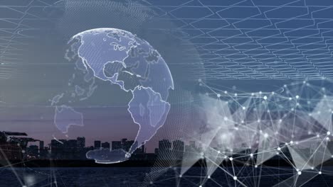 5g and ai technology, global communication network concept.