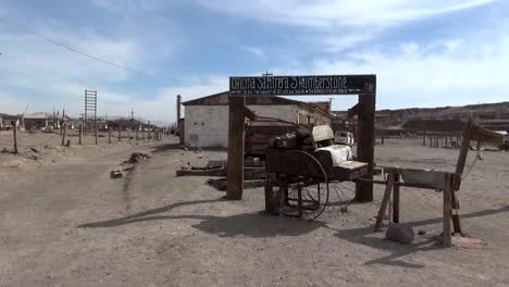 humberstone saltpeter, iquique, chile - april 08, 2014 -  humberstone saltpeter in atacama desert in iquique, north of chile