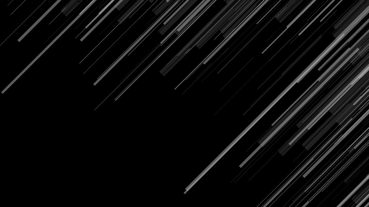 Linee grigie su sfondo nero, design di movimento geometrico.