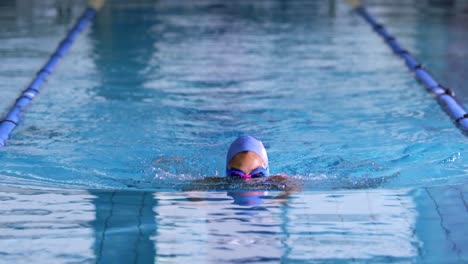 swimmer training in a swimming pool