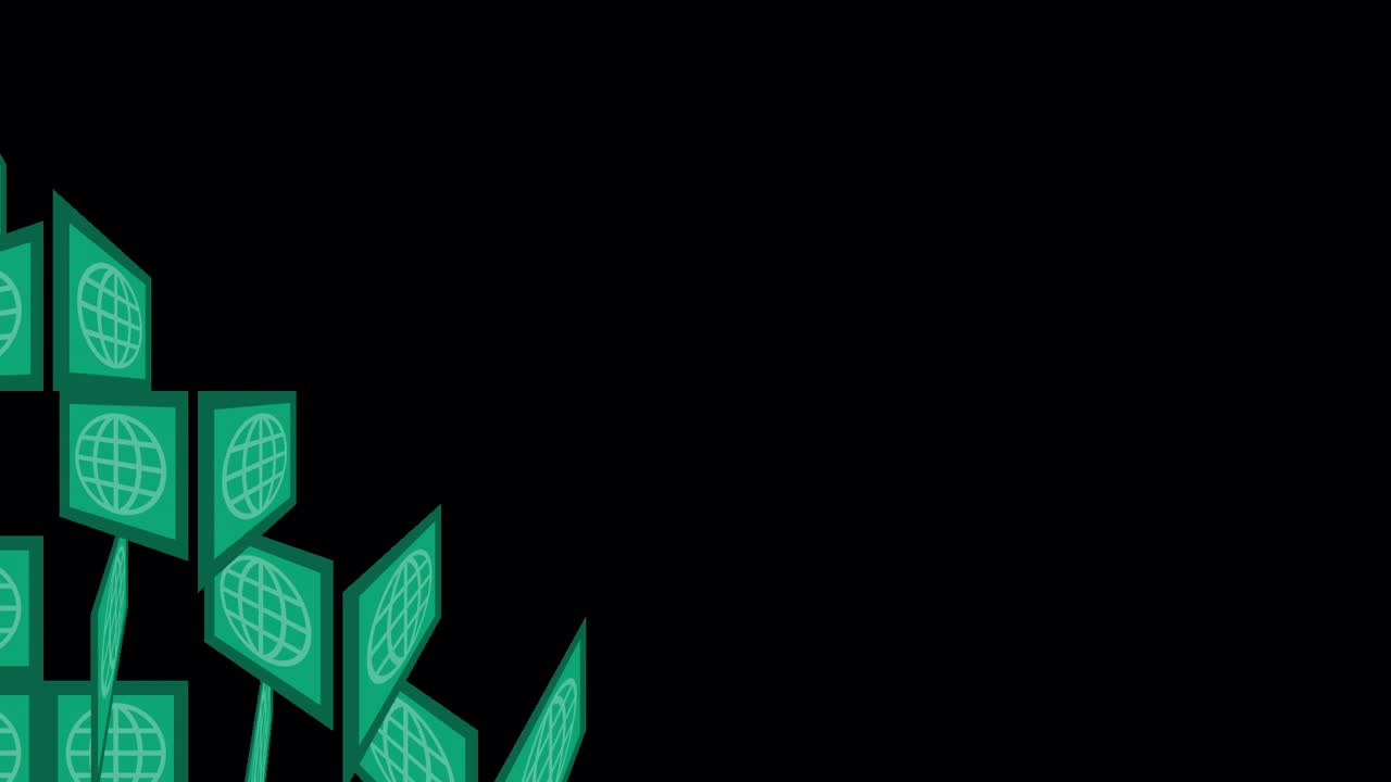 Isometric Green Globe Pattern