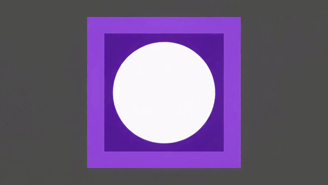 Abstract Animation of Expanding and Morphing Purple Circle and Square