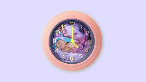 wall clock with the washing machine in the center