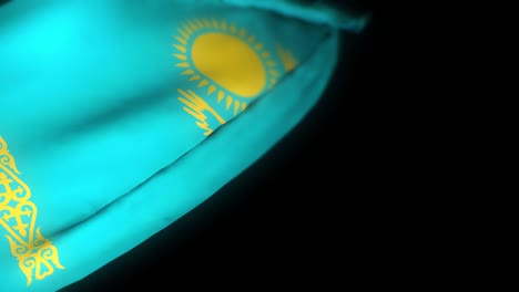 kazakhstan flag , realistic 3d animation of waving flag . kazakhstan flag waving in the wind. national flag of kazakhstan. flag seamless loop animation. 4k high quality, 3d render
