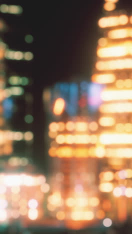 blurry city lights at night