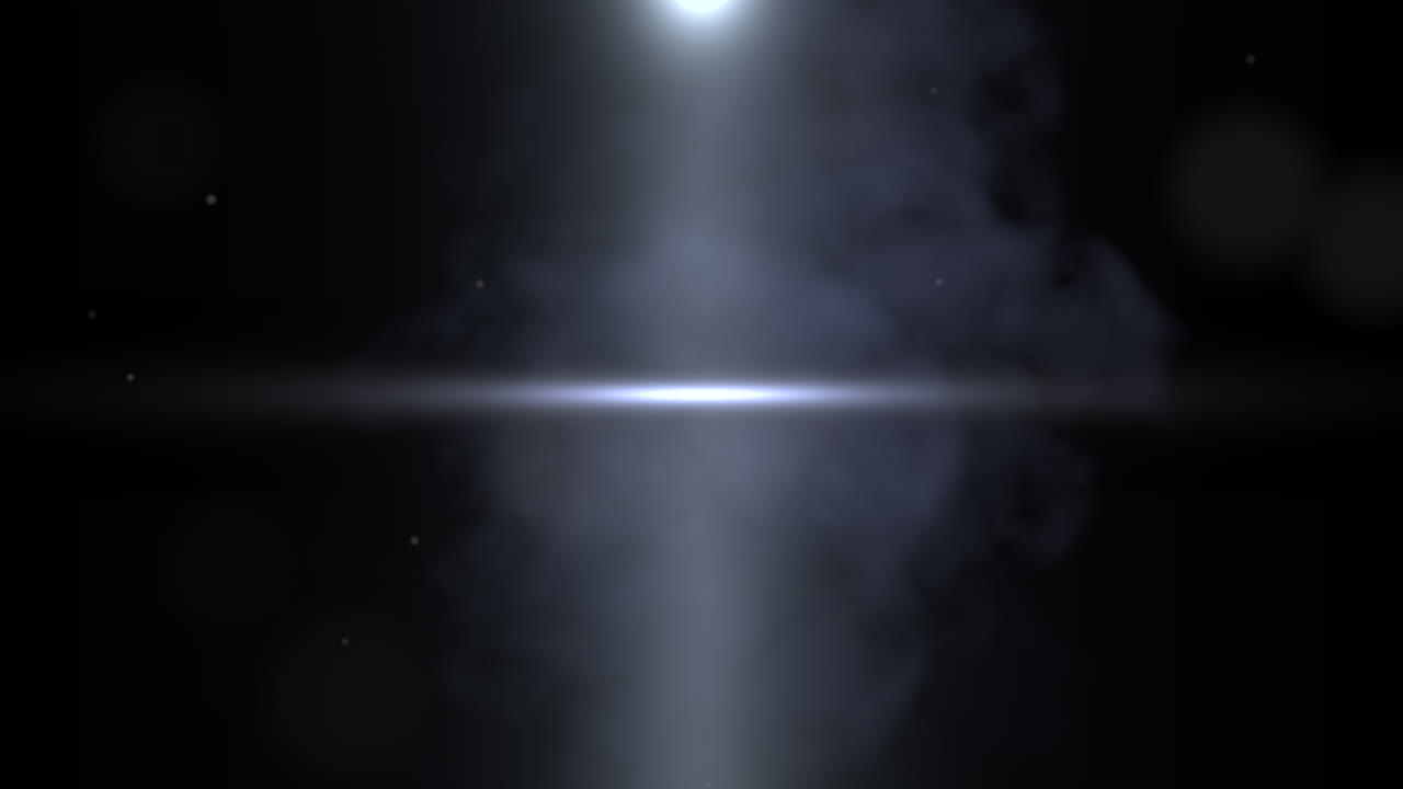 humo blanco y efecto de luz de moda en el espacio oscuro