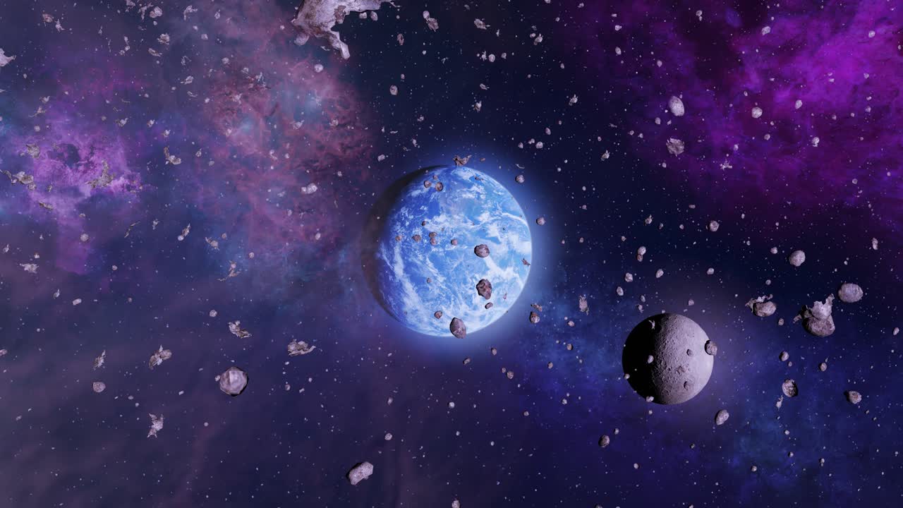 planeta alienígena en una nebulosa