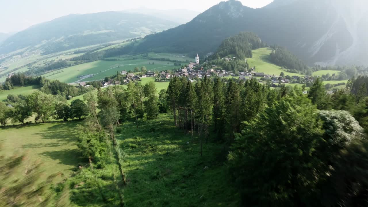 A quiet mountain village in Austria