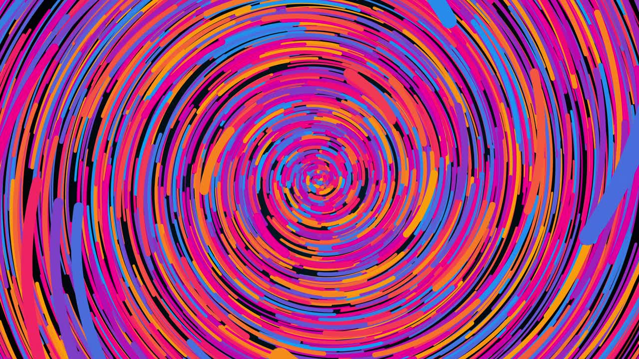 Multicolored radial lines