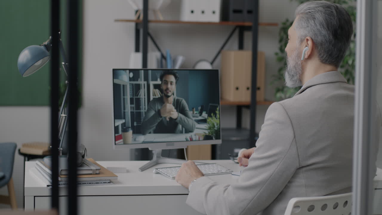 Business Meeting Via Video Call