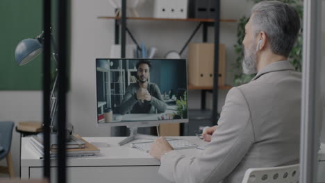 reunión de negocios por videoconferencia