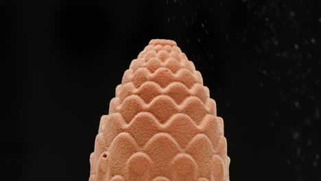 delicate chocolate pine cone dessert