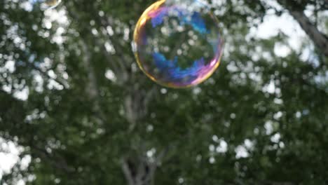 camping tent in a park with bubbles