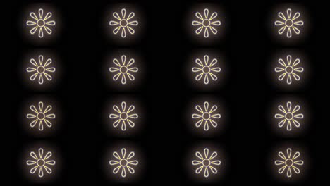 Gold-summer-flowers-pattern-with-led-light-in-club-style