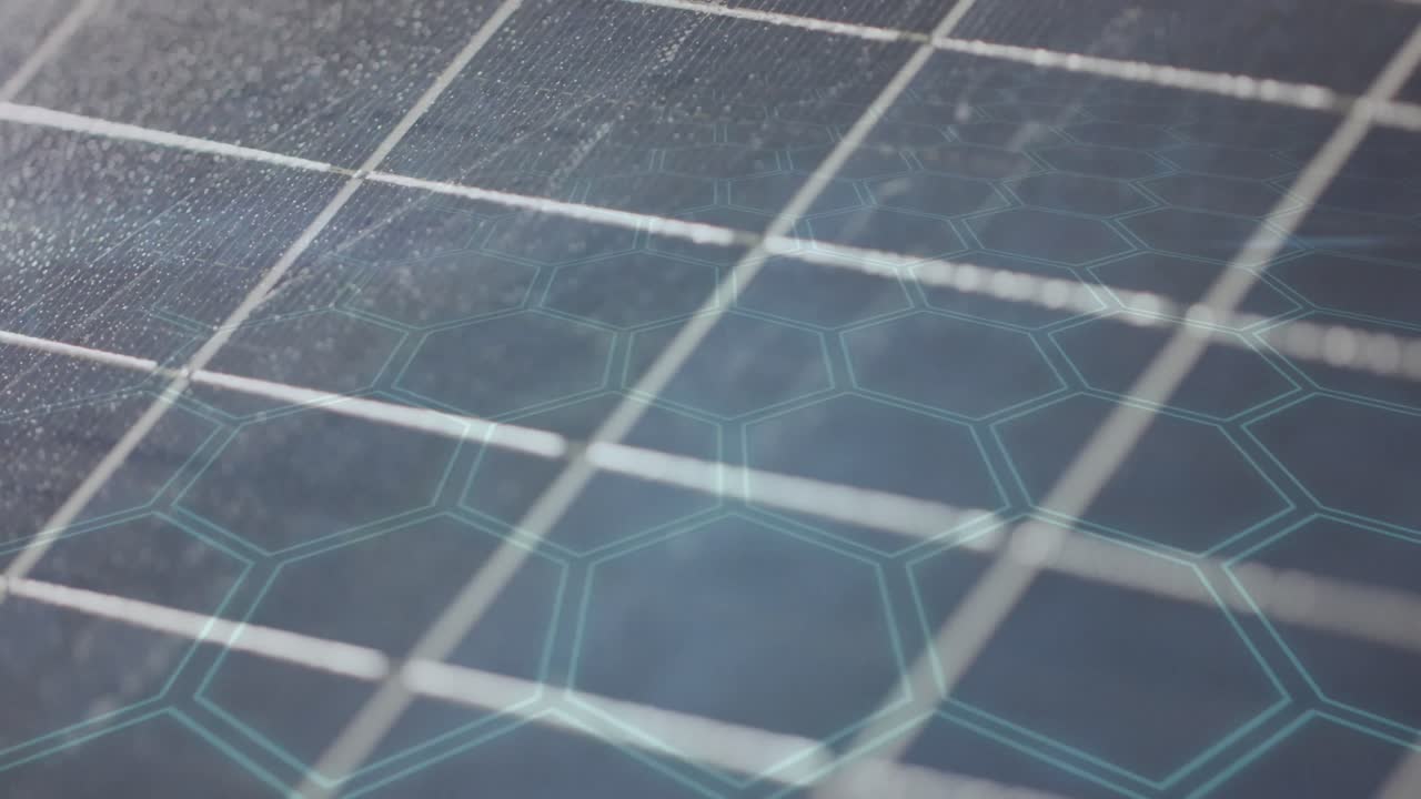 점과 사각형 위에 화학 구조의 애니메이션