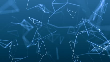 hermoso cg generado 3d bucle sin costuras fondo abstracto con líneas de geometría y puntos