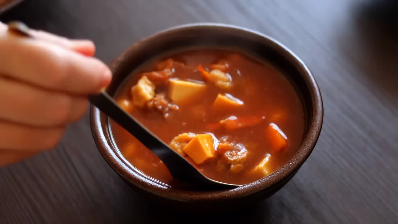 Ciotola di zuppa deliziosa