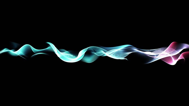 Sfondo astratto con particelle di energia in movimento: Concetto di energia cosmica