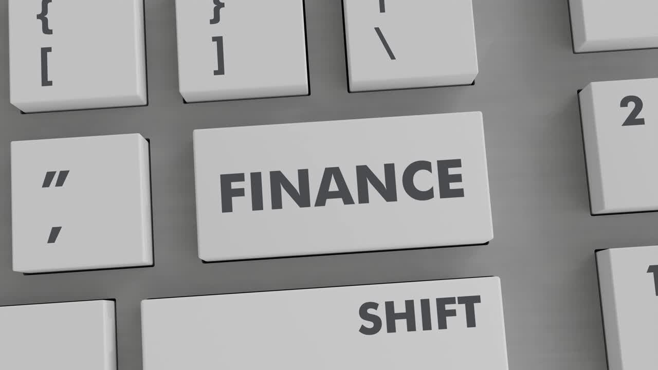 FINANCE BUTTON PRESSING ON KEYBOARD