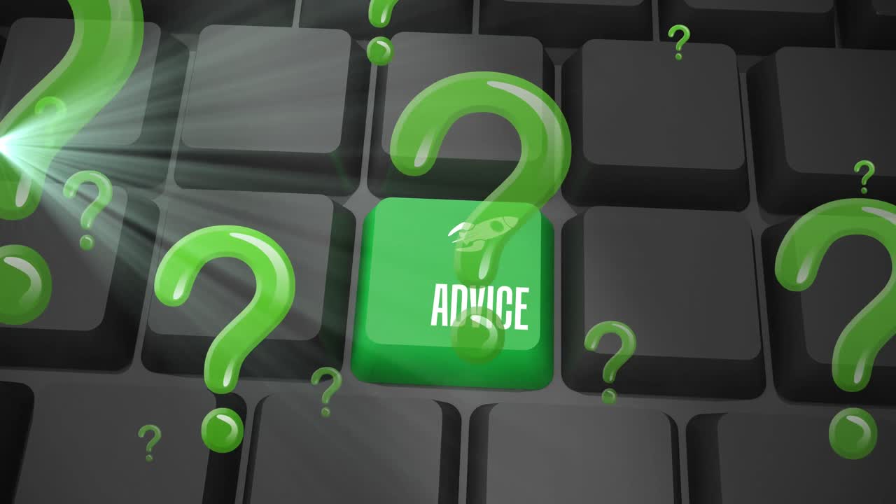 질문표의 애니메이션과 키보드를 통한 데이터 처리