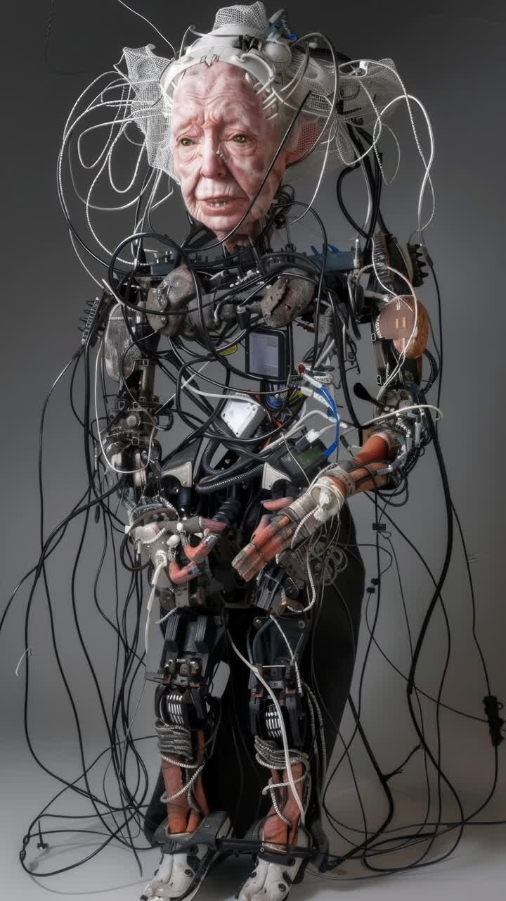 robot nonna con intelligenza artificiale
