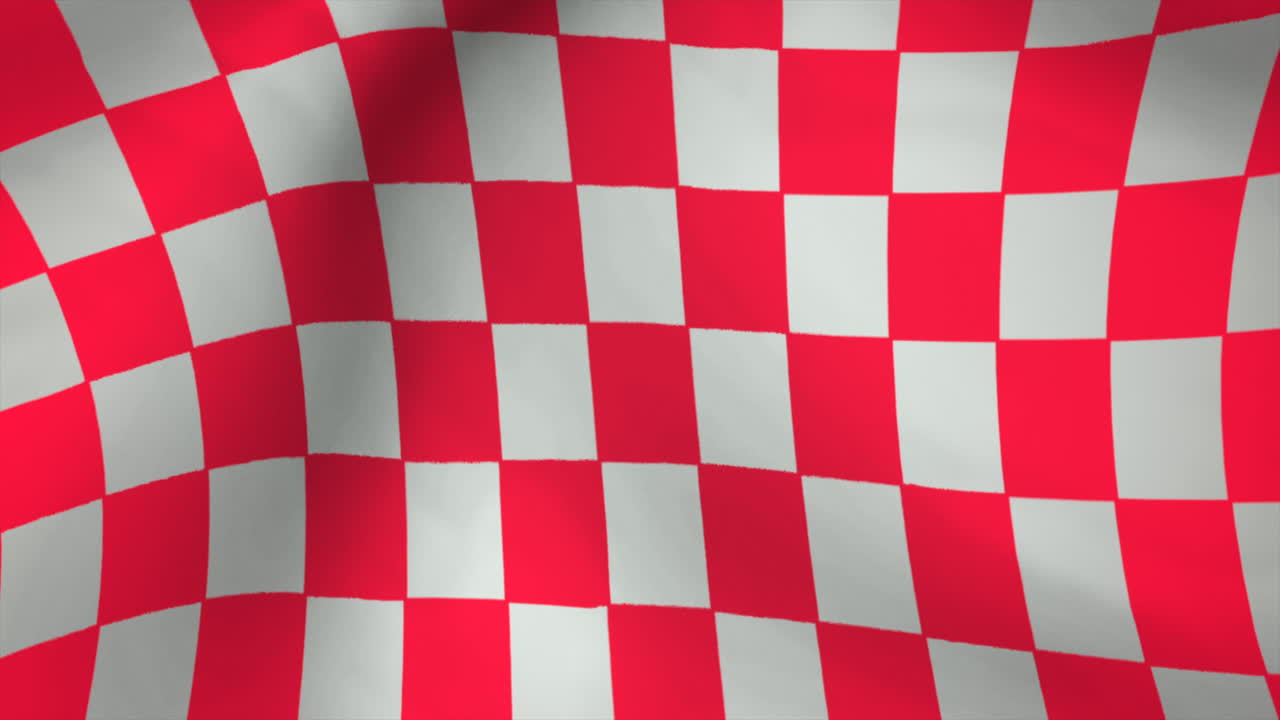 Vajende hvide og røde racerflag
