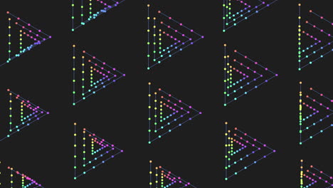 Digital-seamless-rainbow-triangles-pattern-with-neon-dots-on-black-gradient