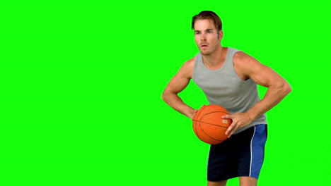 basketball player passing the ball