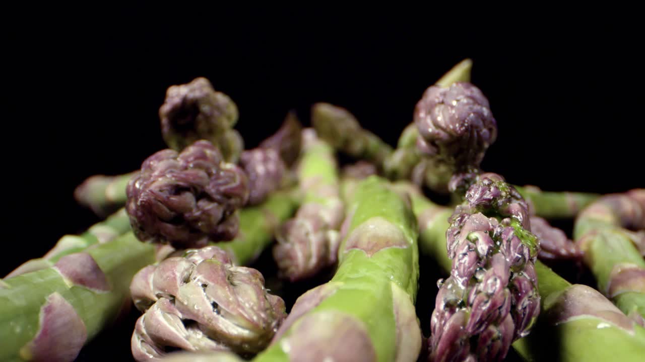 Fresh Asparagus green high quality healthy vegetable super macro close up HQ