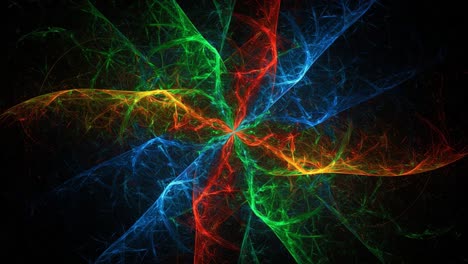 a stunning display of fractal art: vibrant colors merge in intricate patterns offering a mesmerizing visual experience for enthusiasts of digital graphics