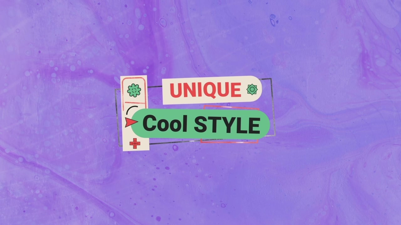 Animated Motion Graphics Titles on Abstract Purple Background