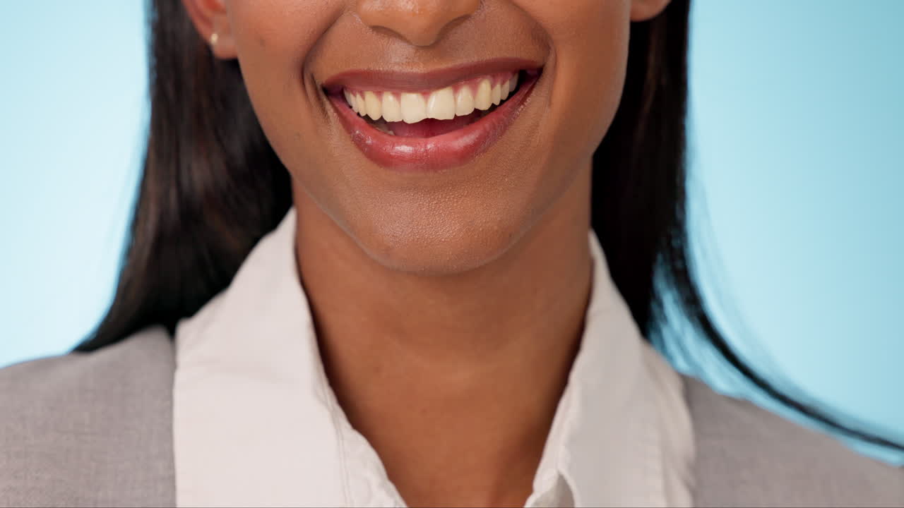 Dental, smile and mouth of person with teeth