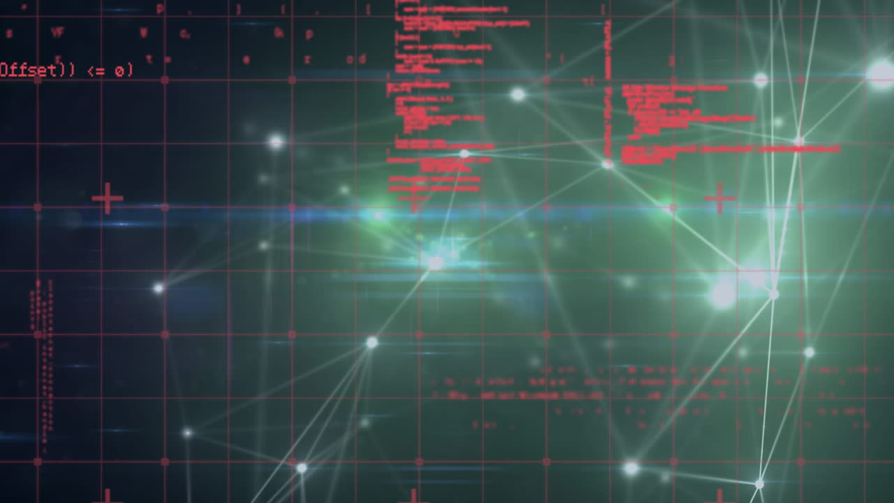 Animation of network of connections over data processing