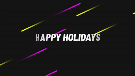 Vibrant-stripes-and-festive-greeting-Happy-Holidays-on-a-black-background