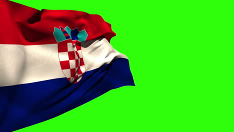 gran bandera nacional de croacia en vuelo